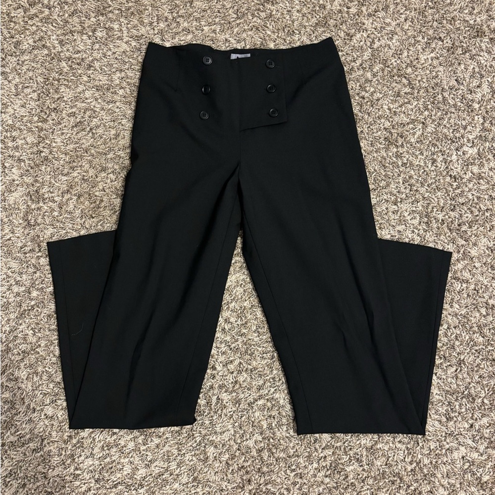 Saks Fifth Avenue Black High-Waisted Sailor Pants – Size 6